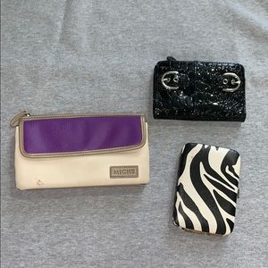 Miche purple wallet black Wallets zebra notepad